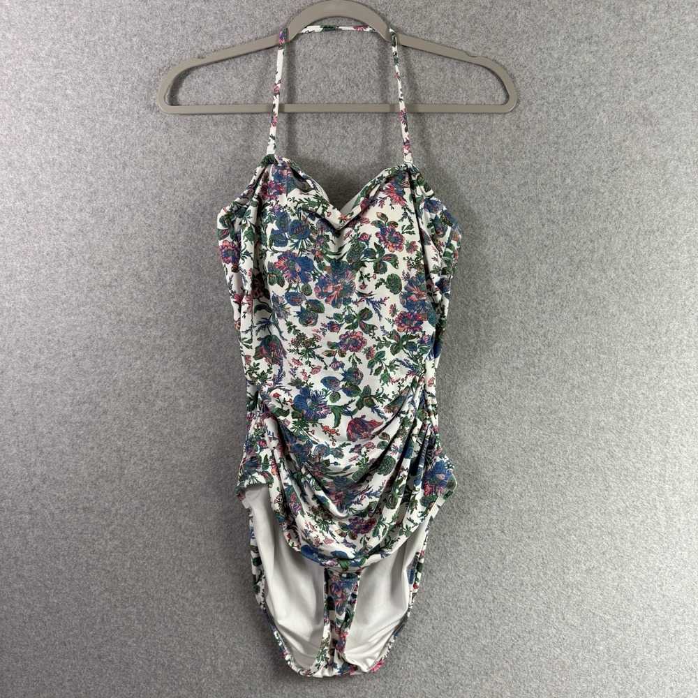 J crew swimsuit womens 10 floral one piece open back